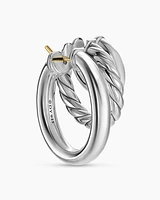 DY Mercer® Three Row Hoop Earrings in Sterling Silver, 21mm