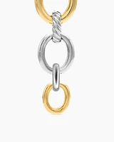 DY Mercer® Linked Drop Earrings in Sterling Silver with 18K Yellow Gold and Diamonds, 68mm