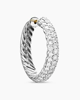 DY Mercer® Hoop Earrings in Sterling Silver with Diamonds, 25.4mm
