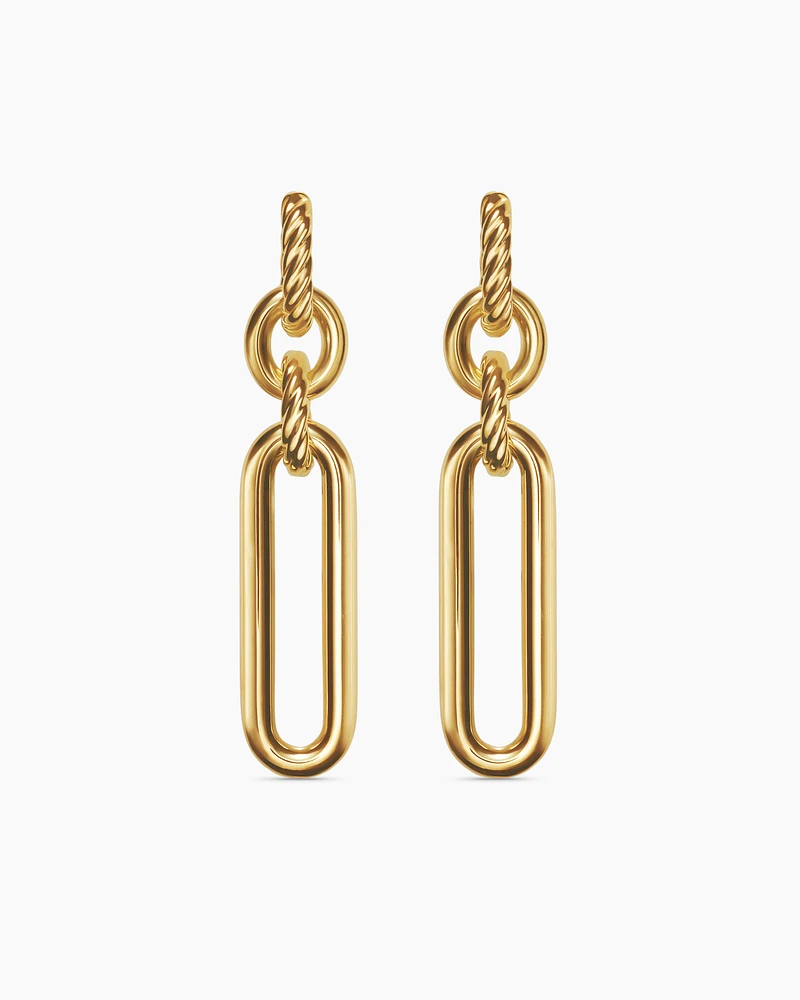 Lexington Double Link Drop Earrings in 18K Yellow Gold, 53.5mm