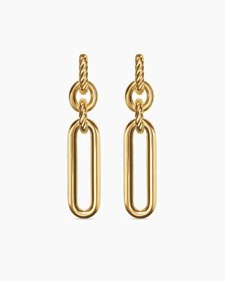 Lexington Double Link Drop Earrings in 18K Yellow Gold, 53.5mm