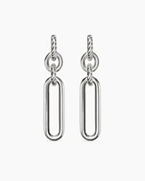 Lexington Double Link Drop Earrings in Sterling Silver, 53.5mm