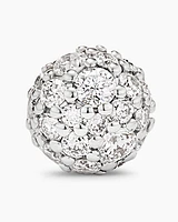 Petite Pavé Stud Earrings in 18K Yellow Gold with Diamonds, 4.5mm