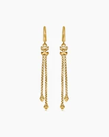 Zig Zag Stax™ Chain Drop Earrings in 18K Yellow Gold with Diamonds, 66mm