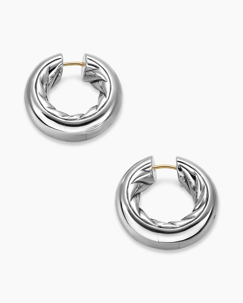 DY Mercer® Hoop Earrings in Sterling Silver, 24.7mm