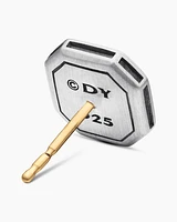 Streamline® Stud Earring in Sterling Silver with Black Diamond, 10mm