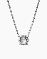 Petite Chatelaine® Pendant Necklace in Sterling Silver with Pavé Diamonds, 7mm
