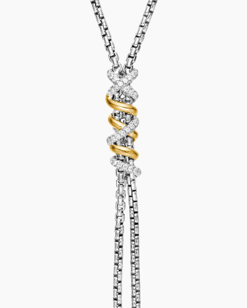 Helena Y Necklace with 18K Yellow Gold with Diamonds