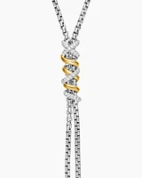 Helena Y Necklace with 18K Yellow Gold with Diamonds