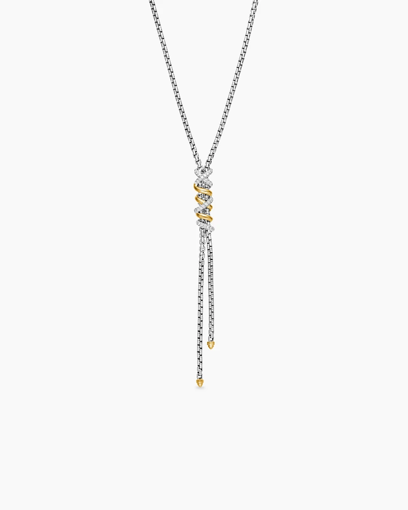 Helena Y Necklace with 18K Yellow Gold with Diamonds