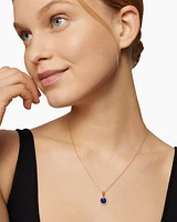 Petite DY Elements® Pendant Necklace in 18K Yellow Gold with Lapis and Diamonds, 17.8mm