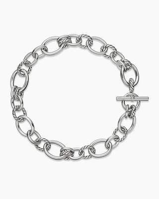 DY Mercer® Chain Necklace in Sterling Silver with Diamonds, 25mm