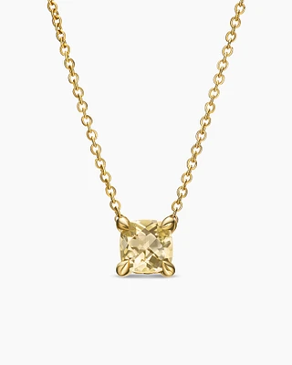 Petite Chatelaine® Necklace in 18K Yellow Gold with Champagne Citrine, 5mm
