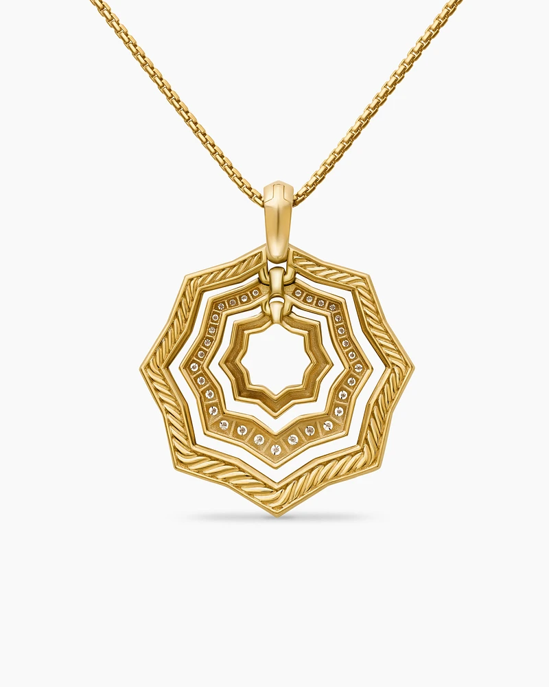 Zig Zag Stax™ Pendant Necklace in 18K Yellow Gold with Diamonds