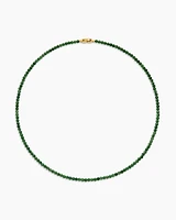 Spiritual Beads Necklace with Nephrite Jade and 18K Yellow Gold, 4mm