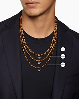 Spiritual Beads Necklace with Black Onyx and Sterling Silver, 4mm
