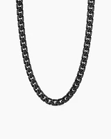 Curb Chain Angular Link Necklace in Titanium