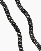 Curb Chain Angular Link Necklace in Titanium