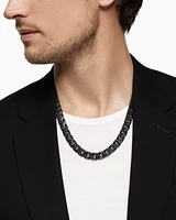 Curb Chain Angular Link Necklace in Titanium