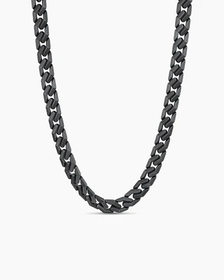 Curb Chain Angular Link Necklace in Titanium