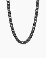 Curb Chain Angular Link Necklace in Titanium