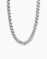 Curb Chain Angular Link Necklace in Sterling Silver