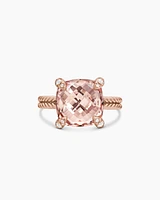 Chatelaine® Ring 18K Rose Gold with Morganite and Diamonds
