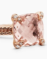 Chatelaine® Ring 18K Rose Gold with Morganite and Diamonds
