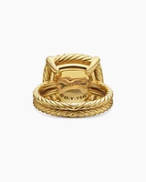 Chatelaine® Pavé Bezel Ring 18K Yellow Gold with Champagne Citrine and Diamonds, 14mm