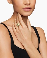 Chatelaine® Pavé Bezel Ring 18K Yellow Gold with Champagne Citrine and Diamonds, 14mm