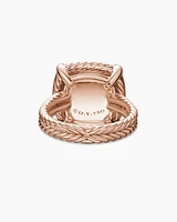 Chatelaine® Pavé Bezel Ring 18K Rose Gold with Morganite and Diamonds