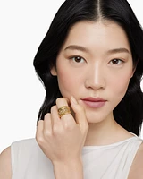 Stax Five Row Ring 18K Yellow Gold with Diamonds, 15mm