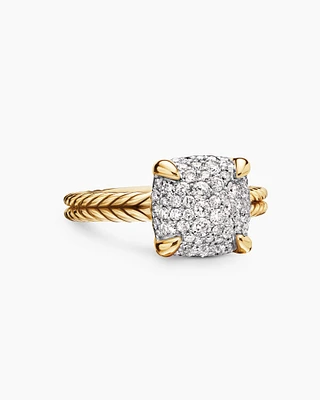 Chatelaine® Ring 18K Yellow Gold with Pavé Diamonds, 11mm