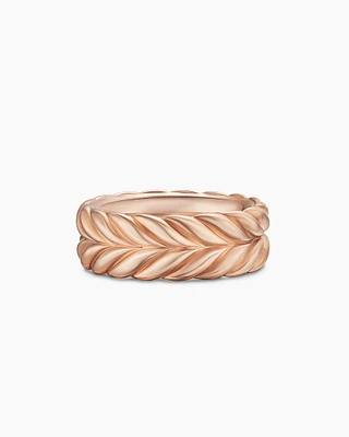 Chevron Band Ring 18K Rose Gold
