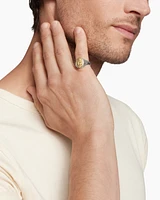 Petrvs® Bee Pinky Ring Sterling Silver with 18K Yellow Gold, 15.5mm