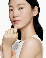Petite Helena Wrap Three Row Ring in 18K Yellow Gold with Diamonds, 12mm