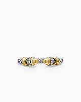 Petite Helena Ring Sterling Silver with 18K Yellow Gold Domes and Diamonds, 2.5mm