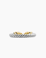 Petite Helena Ring Sterling Silver with 18K Yellow Gold Domes and Diamonds, 2.5mm
