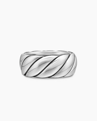 Sculpted Cable Band Ring Sterling Silver
