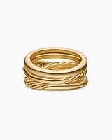 Pavé Crossover Five Row Ring 18K Yellow Gold with Diamonds, 17.7mm