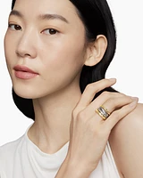 DY Mercer® Multi Row Ring Sterling Silver with 18K Yellow Gold and Diamonds