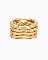 DY Mercer® Multi Row Ring 18K Yellow Gold with Diamonds, 14mm