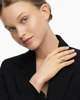 DY Mercer® Multi Row Ring 18K Yellow Gold with Diamonds, 14mm