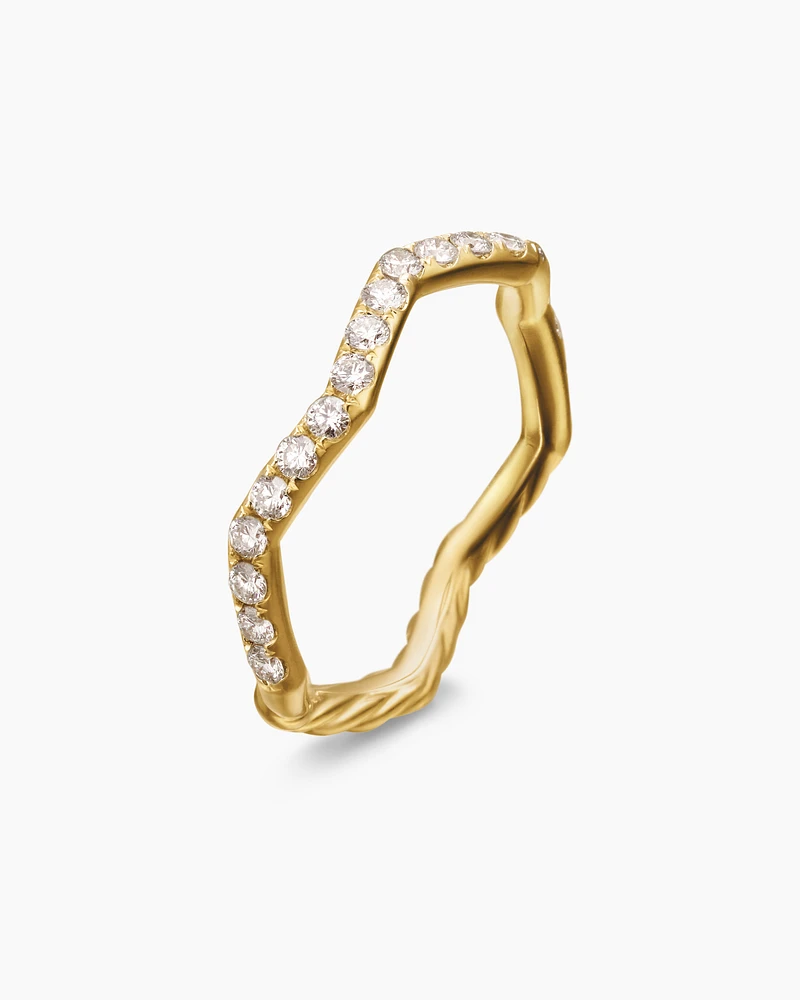 Zig Zag Stax™ Ring in 18K Yellow Gold with Diamonds