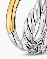 DY Mercer® Two Row Ring Sterling Silver with 18K Yellow Gold, 8mm