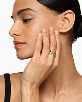 DY Mercer® Two Row Ring Sterling Silver with 18K Yellow Gold, 8mm