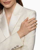 Crossover Two Row Ring 18K Yellow Gold with Diamonds