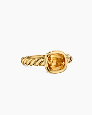 DY Mercer® Color Stone Ring 18K Yellow Gold with Citrine, 7mm