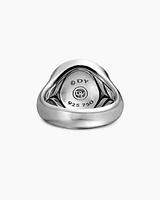 Maritime® Compass Signet Ring Sterling Silver with 18K Yellow Gold and Centre Diamond, 19.4mm
