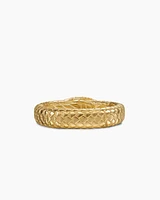 Ouroboros Band Ring in 18K Yellow Gold with Diamonds, 6mm